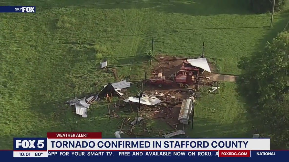 Multiple tornadoes confirmed in Virginia after Debby pummels DC region